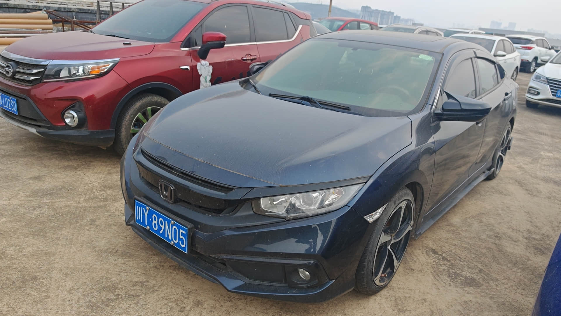 Cheap Used Honda Civic 2020 180TURBO CVT blue Automatic Gasoline sedan Voiture occasion pas cher Second Hand Used Cars For Sale From China