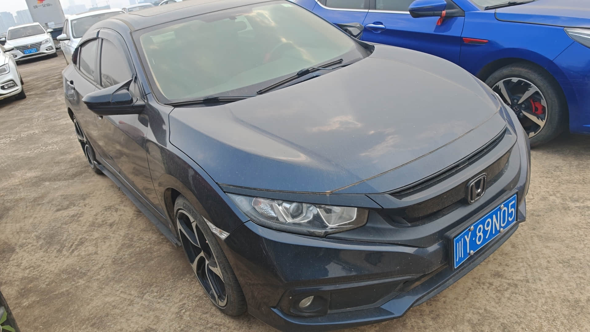 Cheap Used Honda Civic 2020 180TURBO CVT blue Automatic Gasoline sedan Voiture occasion pas cher Second Hand Used Cars For Sale From China