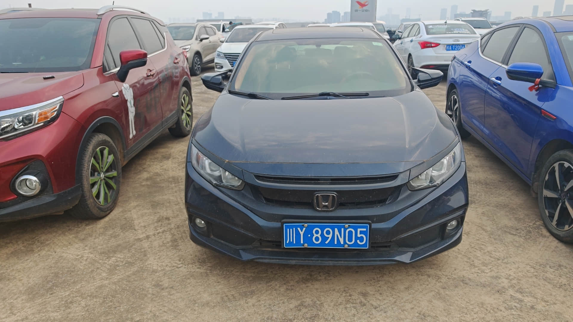 Cheap Used Honda Civic 2020 180TURBO CVT blue Automatic Gasoline sedan Voiture occasion pas cher Second Hand Used Cars For Sale From China