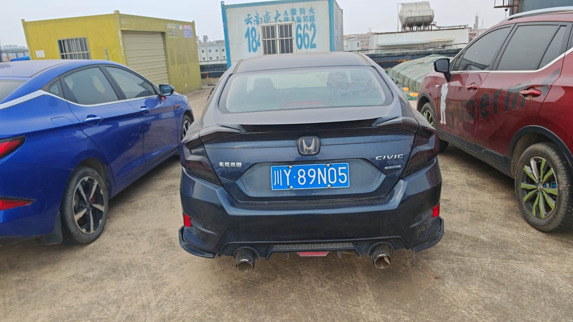 Cheap Used Honda Civic 2020 180TURBO CVT blue Automatic Gasoline sedan Voiture occasion pas cher Second Hand Used Cars For Sale From China