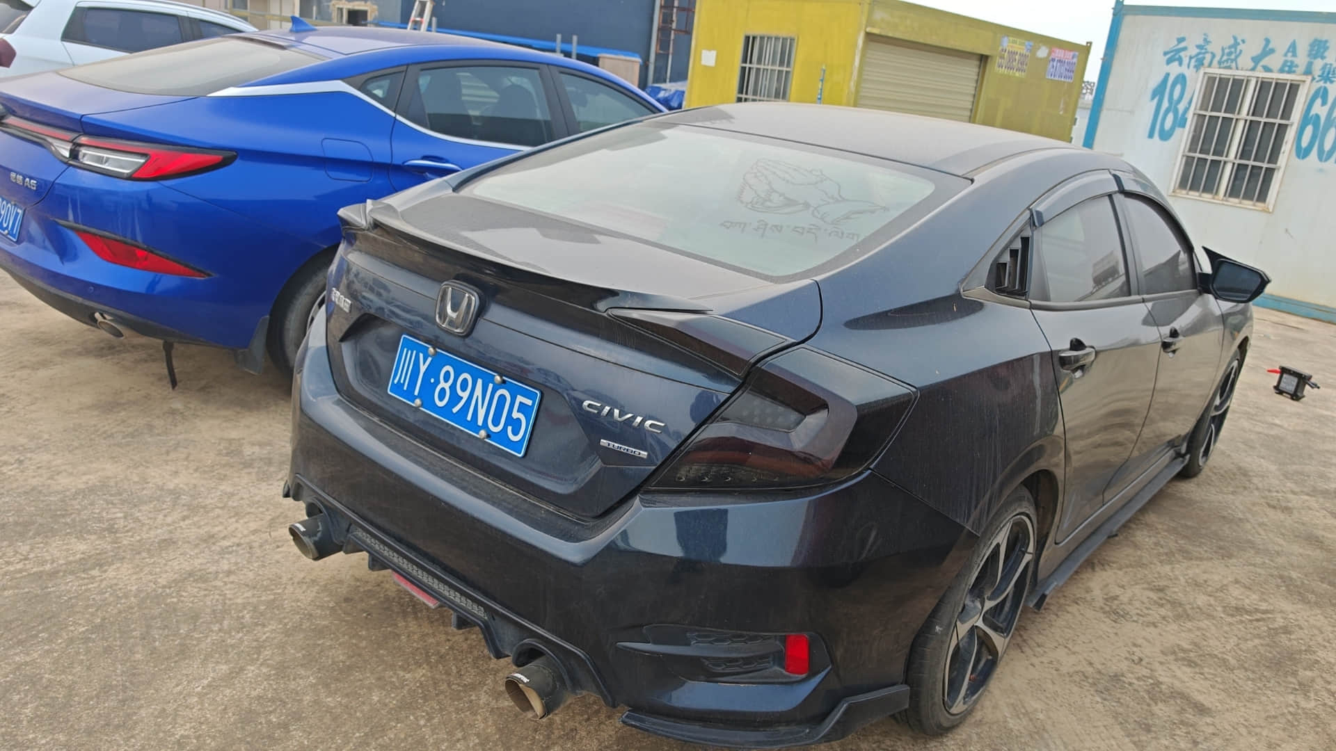 Cheap Used Honda Civic 2020 180TURBO CVT blue Automatic Gasoline sedan Voiture occasion pas cher Second Hand Used Cars For Sale From China