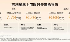 售价6.98万元-9.88万元 吉利星愿正式上市