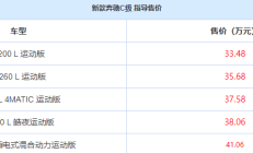 新款奔驰C级上市！共5款车型，售价33.48万起